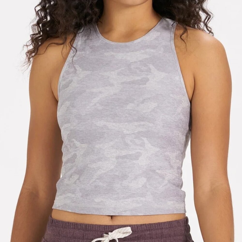 Vuori Elevation Plyo Tank, Pale Heather Camo, Large